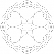 Mandala-Ausmalbild Nr. 1