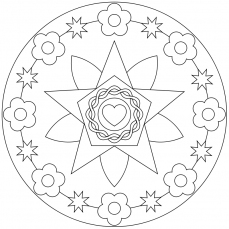 Mandala-Ausmalbild Nr. 12