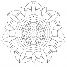 Mandala-Ausmalbild Nr. 13