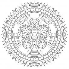 Mandala-Ausmalbild Nr. 16
