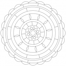 Mandala-Ausmalbild Nr. 19