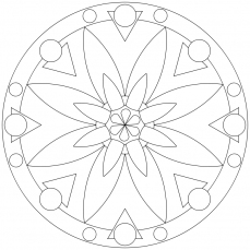 Mandala-Ausmalbild Nr. 23
