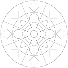 Mandala-Ausmalbild Nr. 28