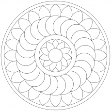 Mandala-Ausmalbild Nr. 37