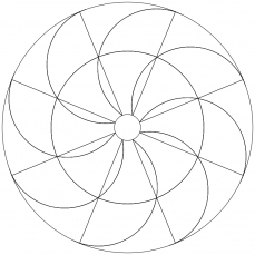 Mandala-Ausmalbild Nr. 44