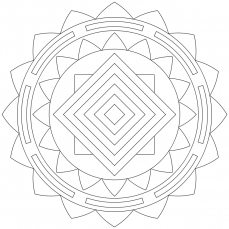 Mandala-Ausmalbild Nr. 45