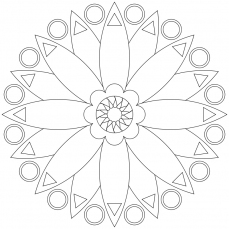 Mandala-Ausmalbild Nr. 52