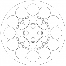 Mandala-Ausmalbild Nr. 64