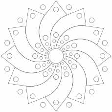 Mandala-Ausmalbild Nr. 85