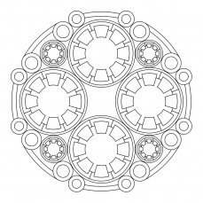 Mandala-Ausmalbild Nr. 88