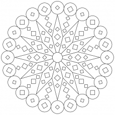 Mandala-Ausmalbild Nr. 93