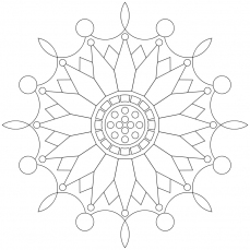 Mandala-Ausmalbild Nr. 100