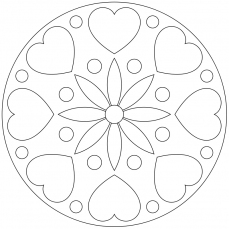 Mandala-Ausmalbild Nr. 101