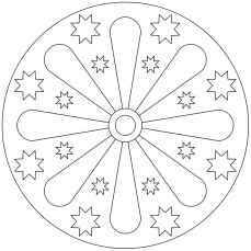 Mandala-Ausmalbild Nr. 102