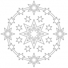 Mandala-Ausmalbild Nr. 105