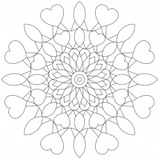 Mandala-Ausmalbild Nr. 117