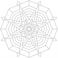 Mandala-Ausmalbild Nr. 123