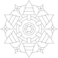 Mandala-Ausmalbild Nr. 124