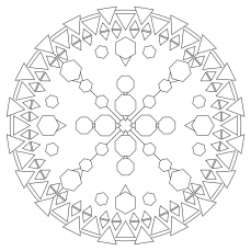 Mandala-Ausmalbild Nr. 126