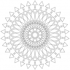 Mandala-Ausmalbild Nr. 128