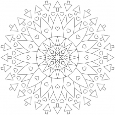 Mandala-Ausmalbild Nr. 129